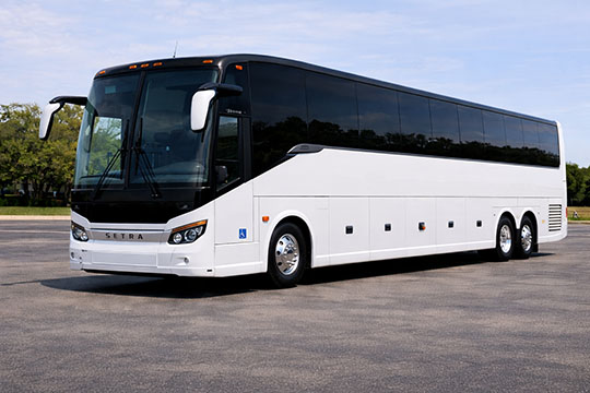 56-passenger charter bus available for charter in Independence, MO